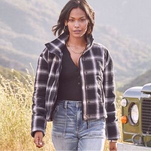 Evereve•Lucy Plaid Jacket•Black/White Plaid•Size XS